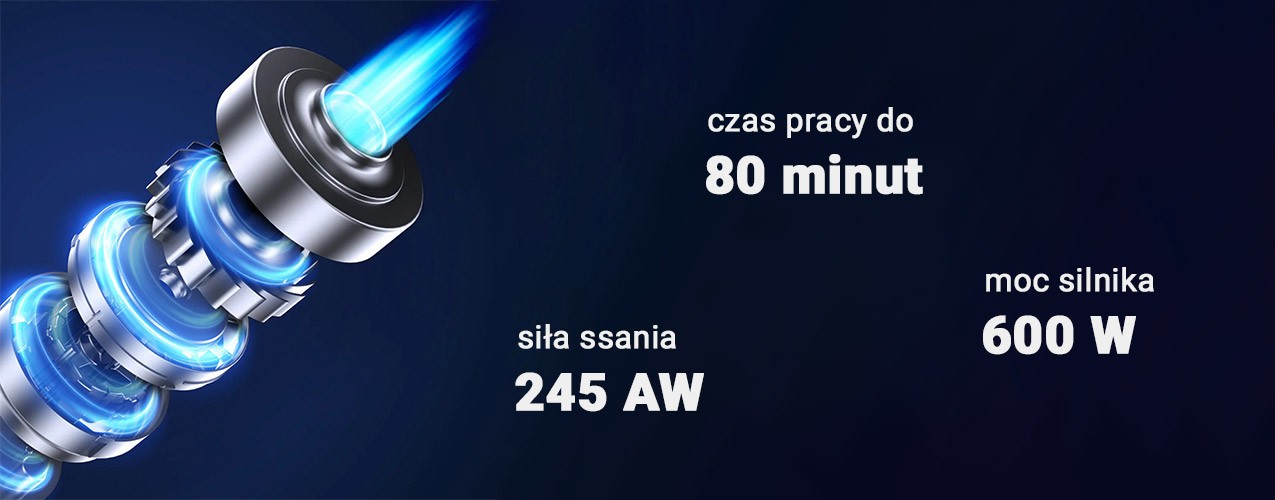 silnik w odkurzaczu Jimmy H10 Flex