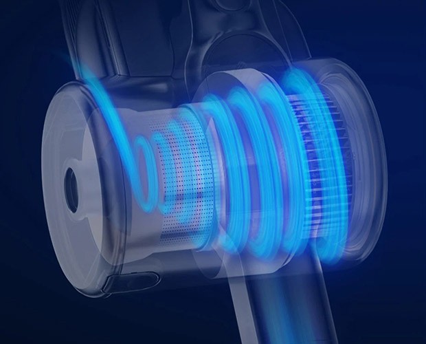 działanie systemu filtracji w odkurzaczu Jimmy H10 Flex