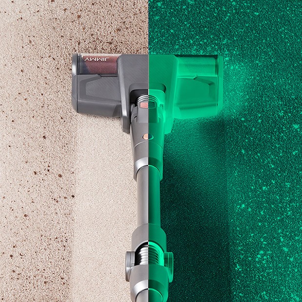 JIMMY H10 Pro podczas odkurzania