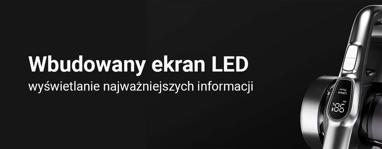 JIMMY H8 Pro wbudowany ekran LED