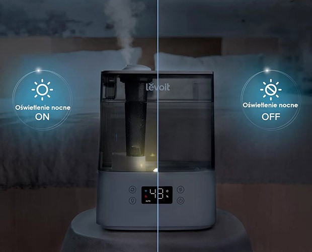 działanie trybu nocnego w Levoit Classic 300S
