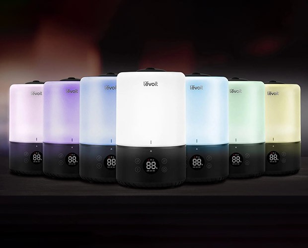 kolory oświetlenia w nawilżaczu Levoit Dual 200S Pro