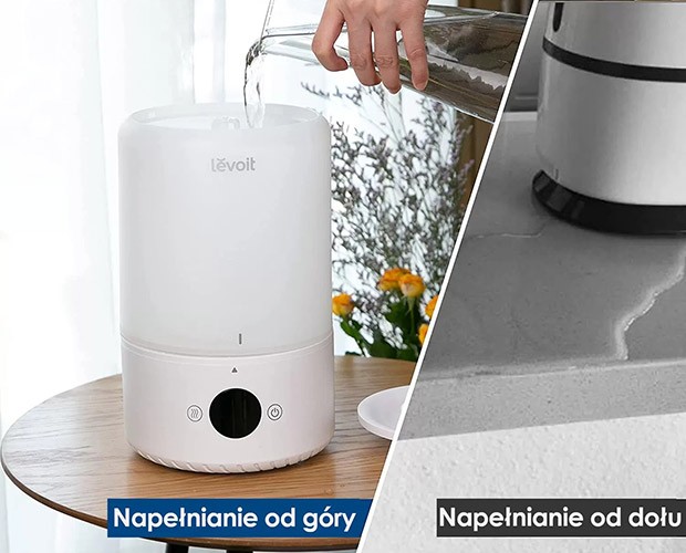 napełnianie zbiornika Levoit Dual 200S