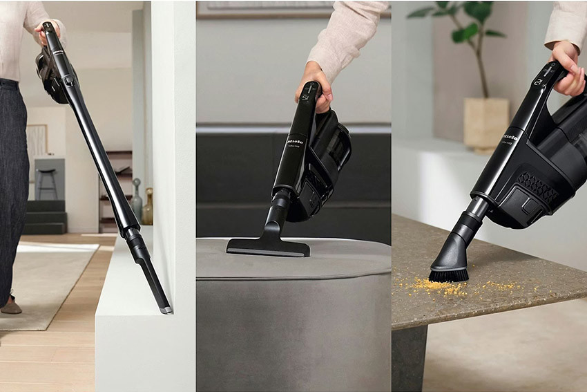 Akcesoria do Miele Triflex HX3 Hardfloor – ssawki szczelinowa, do tapicerki i pędzel