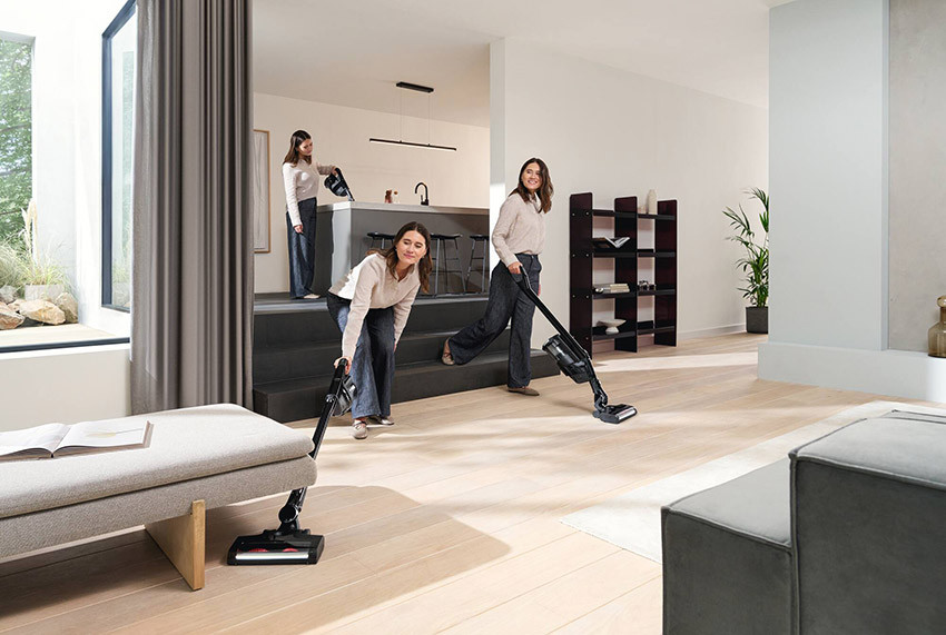 Miele Triflex HX3 Plus w trybach Comfort Reach Compact – elastyczne odkurzanie podłóg mebli i trudno dostępnych miejsc