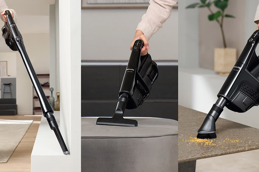 Zestaw akcesoriów Miele Triflex HX3 Plus z wałkiem Hardfloor Care Tool do delikatnych podłóg drewnianych