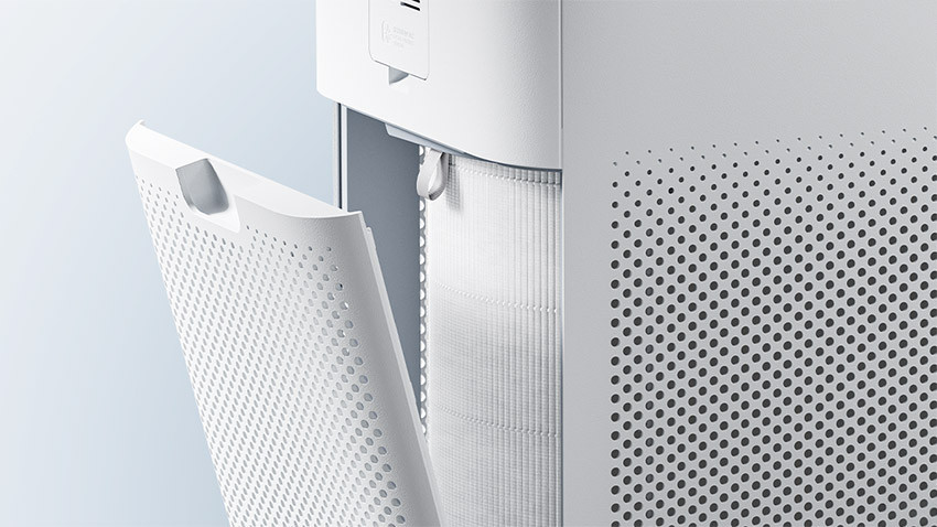 Magnetyczna pokrywa filtra Mijia Smart Air Purifier 6 pokazana z tyłu