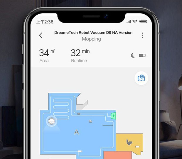 Możliwość sterowania z poziomu aplikacji mobilnej Dreame