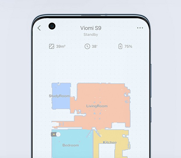 Aplikacja pozwalająca na zarządzanie robotem - Viomi S9 Alpha