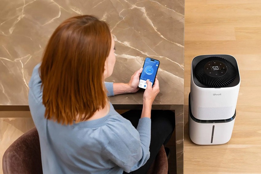 obsługa nawilżacz Levoit przez telefon