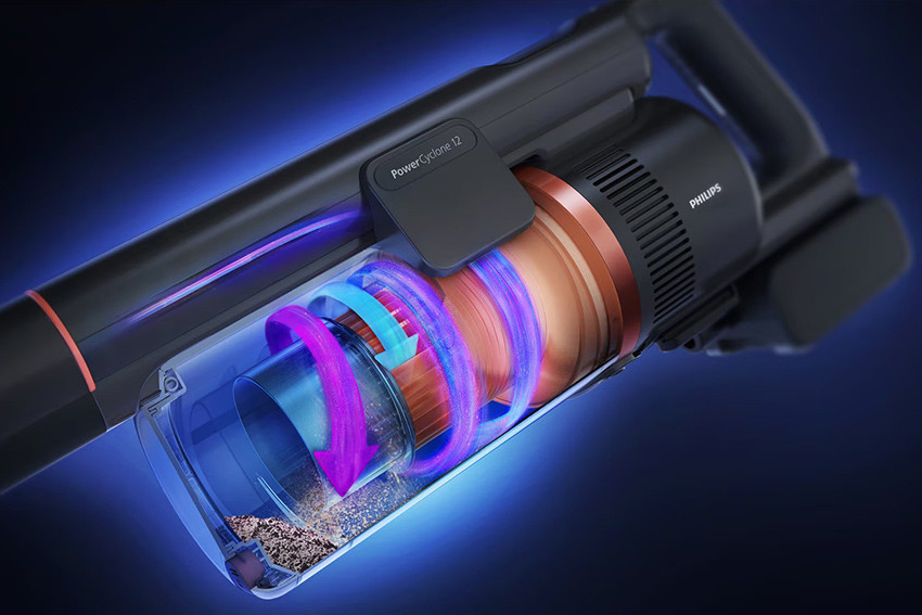 działanie silnika w odkurzaczu Philips Aqua 8000