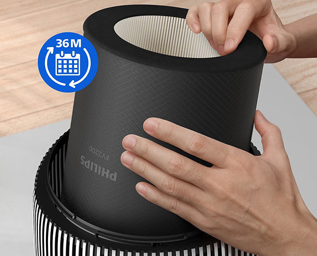 wymiana filtra Philips FY2200/30 na nowy