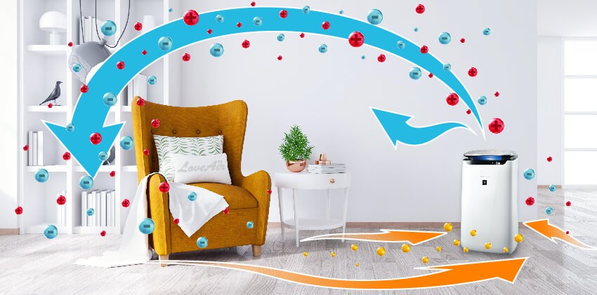 Unikalny przepływ powietrza z Sharp FP-J60EU-W