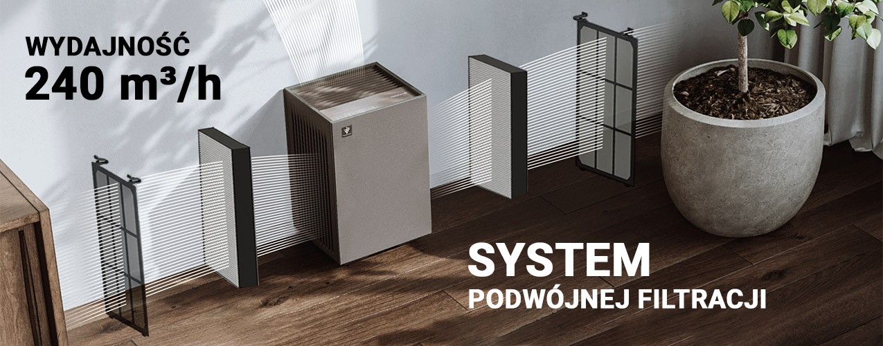 Działanie oczyszczacza Sharp FP-S40EU-T