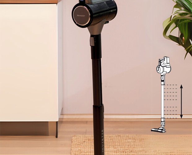 Regulowana rura teleskopowa w Sharp SA-VP4251GS