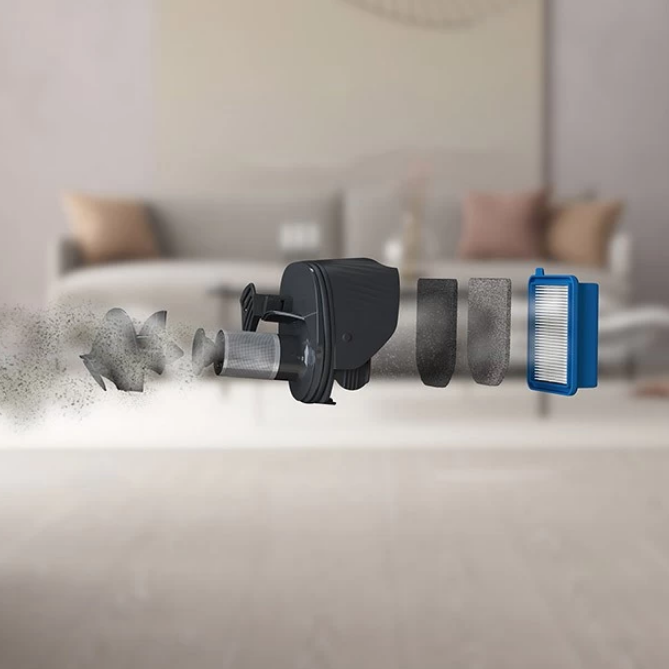 5-stopniowy system filtracji odkurzacza pionowego marki Electrolux