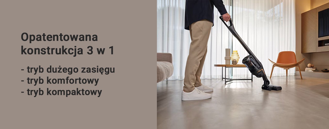 Kontrukcja 3 w 1 odkurzacza Miele Triflex HX2 Performance