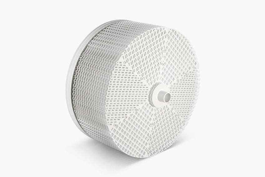 Walec wielopłytkowy VentWave 3D ilustrujący mechanizm ewaporacji Venta Professional AW902