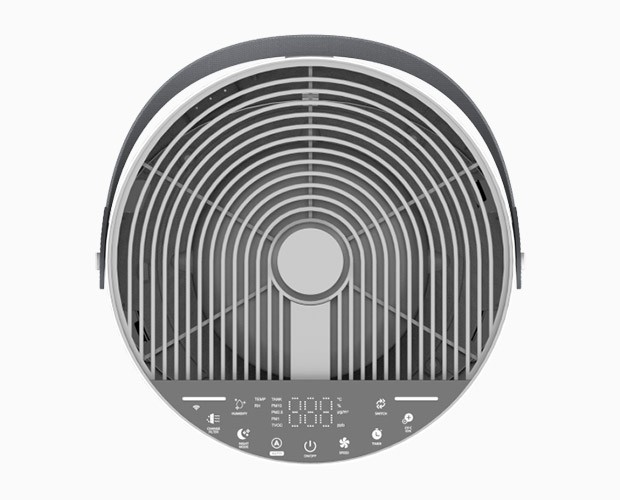 Zbliżenie na panel sterowania oczyszczacza Vestfrost VP-A1S40WH