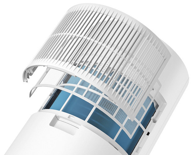 Poglądowy render zdejmowanego filtra i kratki wlotowej Xiaomi Smart Dehumidifier Lite