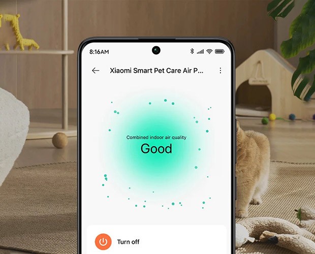 sterowanie oczyszczaczem za pomocą telefonu
