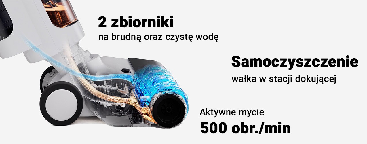 funkcja aktywnego mycia w Xiaomi Truclean W20 Wet Dry Vacuum