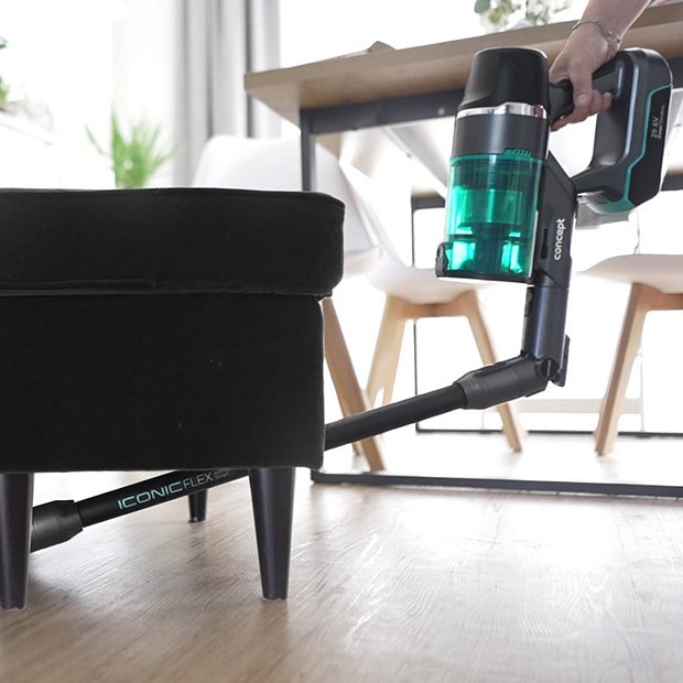 Zginana rura w odkurzaczu bezprzewodowym Concept