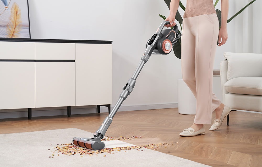 Odkurzanie dywanu odkurzaczem Jimmy