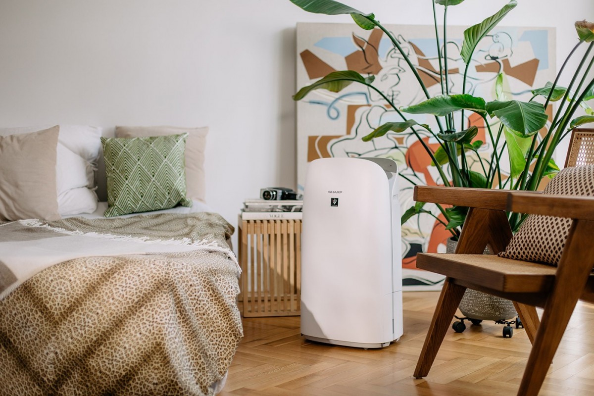 Oczyszczacz powietrza w sypialni