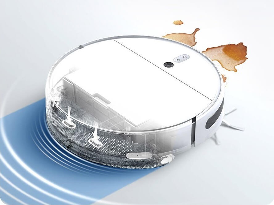 Mycie podłóg przez inteligentnego robota XIaomi
