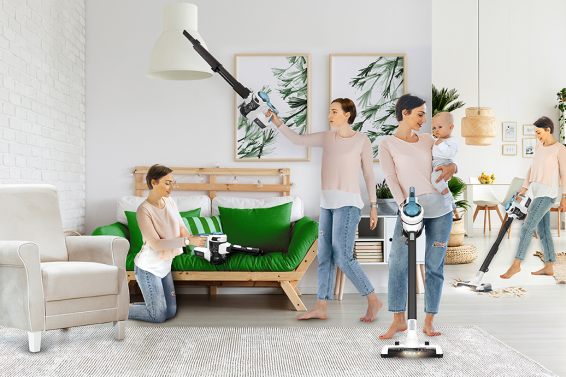 Warianty sprzątania odkurzaczem pionowym Sharp