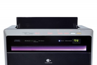 Panasonic F-VXR90G-K sygnalizator czystości wskazuje umiarkowaną jakość powietrza