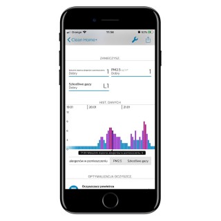 Philips Dual Scan AC3854/50 zrzut z aplikacji Clean Home +