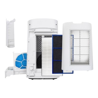 Sharp UA-KIL80E-W - rozłożone filtry oraz zbiornik na wodę