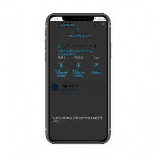 Samsung AX60T5080WF - zrzut z aplikacji SmartThings