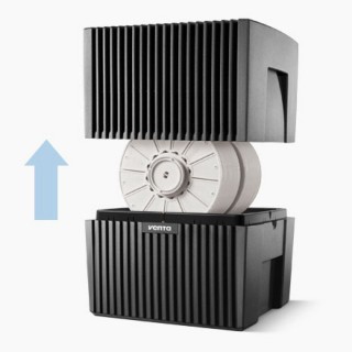 Venta Original LW25 antracyt - przekrój urządzenia, dysk nawilżający