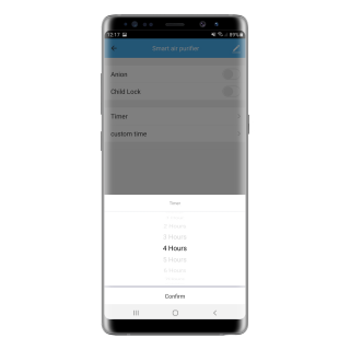 Zrzut z aplikacji Smart Life - Smart Living - ustawienie timera