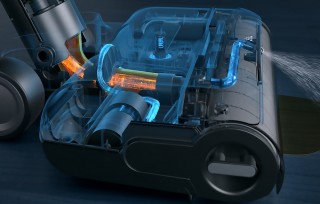 JIMMY HW10 - wnętrze odkurzacza