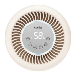 Klarta Humea WiFi Beżowy - panel sterowania i aktywny wyświetlacz