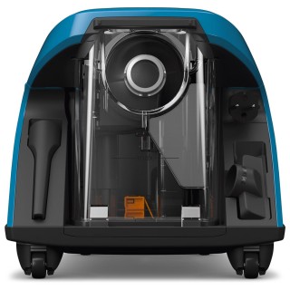 Miele Blizzard CX1 Parquet - widok z tyłu, akcesoria oraz zbiornik na kurz