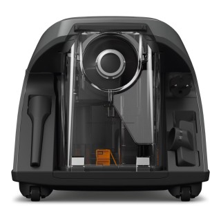 Miele Blizzard CX1 - widok z tyłu, zbiornik na kurz