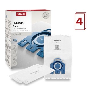 Worki do odkurzaczy HyClean Pure GN - zawartość: 4 worki, 1 filtr ochronny silnika, 1 filtr wylotowy