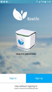 EcoLife widok z aplikacji