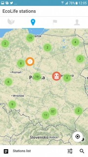 EcoLife widok z aplikacji