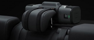 Xiaomi Roidmi Car Purifier P8 zamontowany w nagłówku, widok na przód